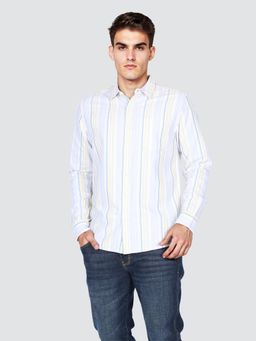 Wrangler - Men Striped Multi-Color Regular Fit Shirt