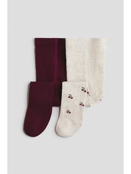 H&M - Girls Multi-Color 2-Pack Tights