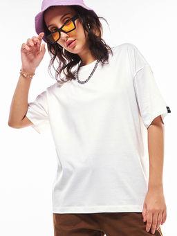 Bewakoof - Women's White Oversized T-shirt
