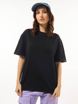 Bewakoof - Heavy Duty 1.0 Women's Black Oversized T-shirt