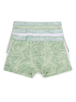 Guess - Men Green Printed Regular Fit Trunk (Pack of 3)