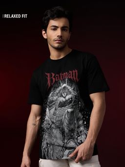 The Souled Store - Official Batman: Black Absolute Men Relaxed Fit T-Shirts