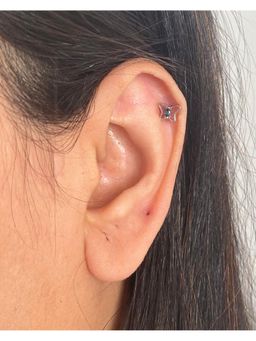 Boldiful - Sterling Silver Butterfly Blue Helix Stud Earrings