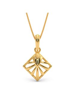 Candere by Kalyan Jewellers - BIS Hallmark 14k Lightweight Yellow Gold Pendant for Women