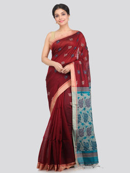 PinkLoom - Women's Cotton Silk Saree With Unstitched Blouse Piece