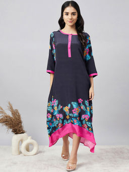 First Resort by Ramola Bachchan - Printed Slimline Midi Dress