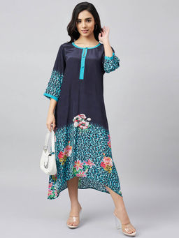 First Resort by Ramola Bachchan - Printed Midi Dress