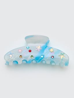 Pomelo - Hair Clip with Gemstone Accents - Blue