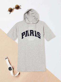 max - Grey Embroidered Regular Dress