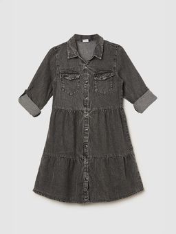 max - Black Solid Regular Dress