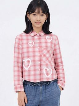 max - Pink Checks Regular Shirt