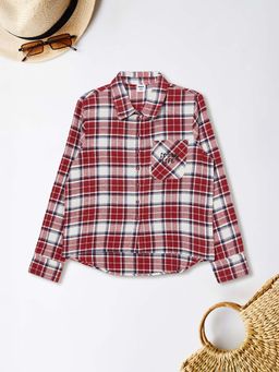 max - Red Checks Regular Shirt