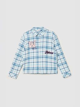 max - Blue Checks Regular Shirt