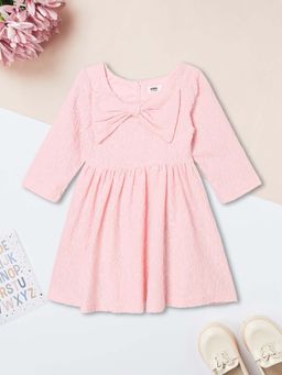max - Pink Self Design Regular Dress