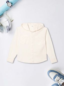 max - White Solid Regular Shirt