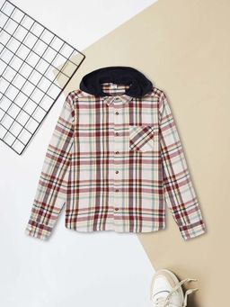 max - Cream Checks Regular Shirt