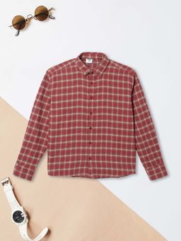 max - Red Checks Regular Shirt