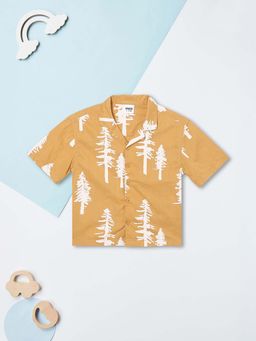 max - Yellow Printed Regular Shirt