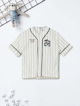 max - White Printed Regular Shirt