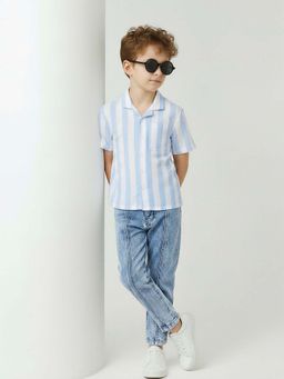 max - Blue Stripes Regular Shirt