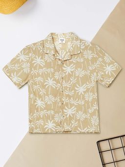 max - Beige Printed Regular Shirt
