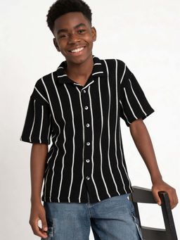 max - Black Stripes Regular Shirt