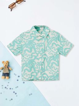 max - Green Printed Regular Shirt