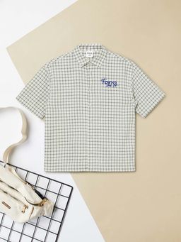 max - Beige Checks Regular Shirt