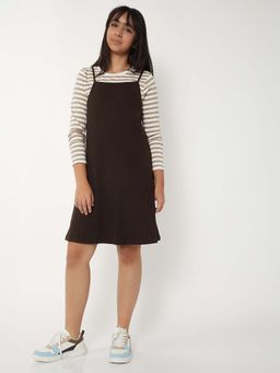 max - Multi-Color Stripes Regular Dress and T-Shirt