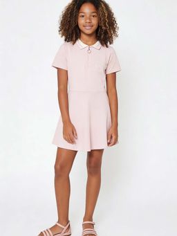 max - Pink Solid Regular Dress