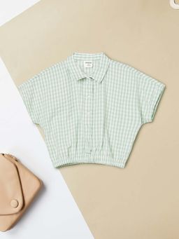 max - Green Checks Regular Shirt