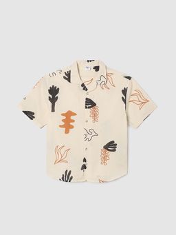 max - Beige Printed Regular Shirt