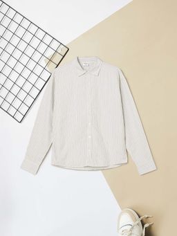 max - Beige Stripes Regular Shirt