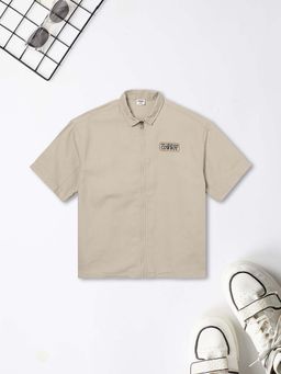 max - Beige Printed Regular Shirt