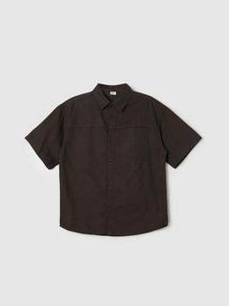 max - Brown Solid Regular Shirt