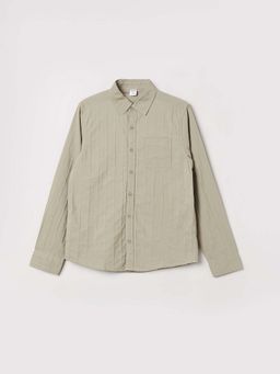 max - Olive Solid Regular Shirt