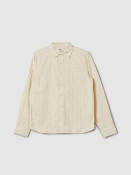 max - White Solid Regular Shirt