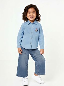 max - Blue Printed Regular Shirt
