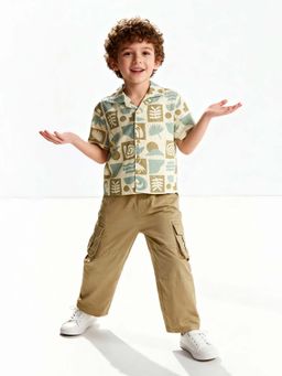 max - White Printed Regular Shirt