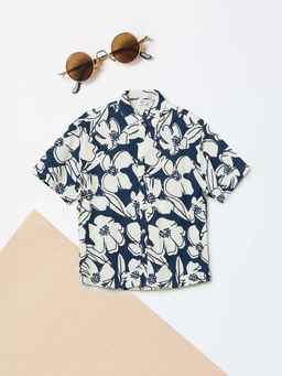 max - Blue Printed Regular Shirt