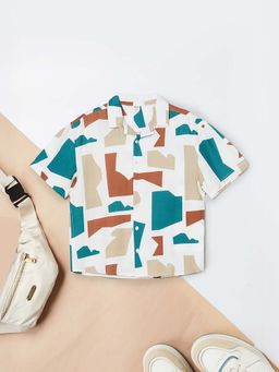max - White Printed Regular Shirt