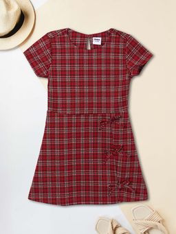 max - Red Checks Regular Dress