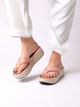 Monrow - Catherine Pink Flatform Heels