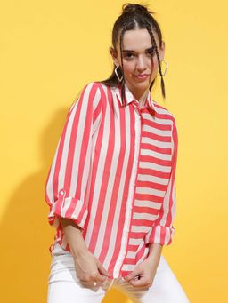 Oxolloxo - Pink Stripes Regular Fit Shirt