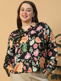 Oxolloxo - Black Printed Regular Fit Shirt