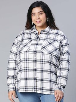Oxolloxo - White Checks Regular Fit Shirt