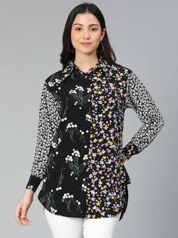 Oxolloxo - Black Printed Relaxed Fit Shirt