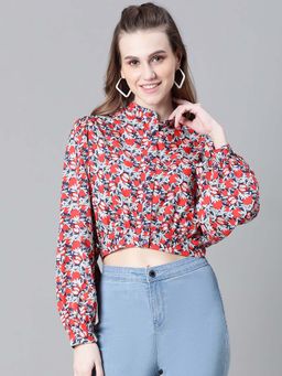 Oxolloxo - Red Printed Regular Fit Shirt