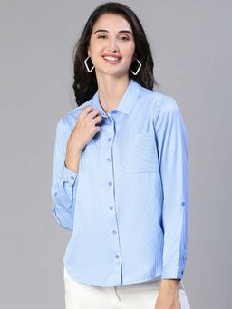 Oxolloxo - Blue Stripes Regular Fit Shirt