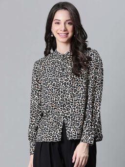 Oxolloxo - Multi-Color Animal Print Regular Fit Shirt